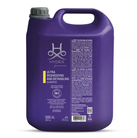 Hydra Groomers Ultra Deshedding and Detangling shampoo, 5000 ml -  - šampūns apmatojuma atšķetināšanai un atbrīvošanai no izkritušiem matiem
